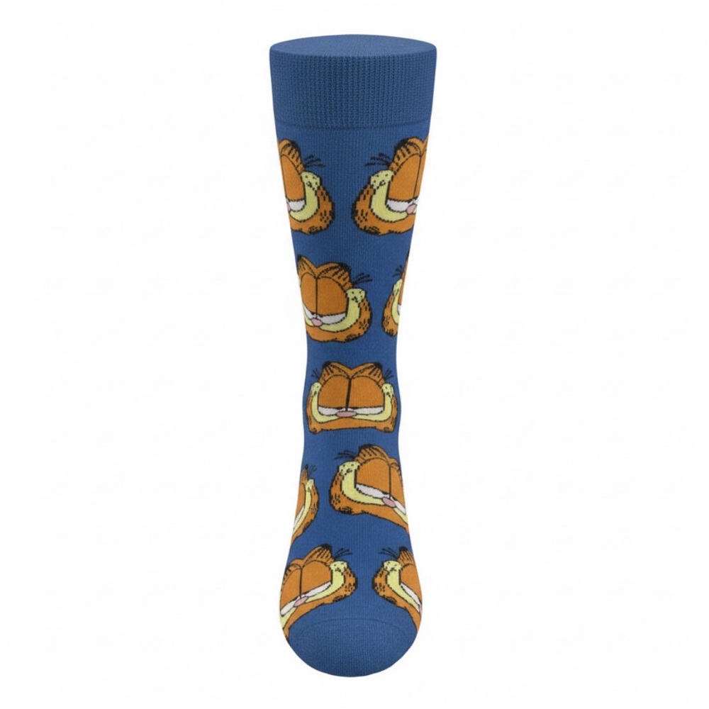 #18 Garfield Patterned Blue Socks - Picture 4 of 7
